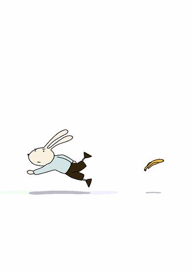 A Rabbit Slipping on Banana Peels: The Movie