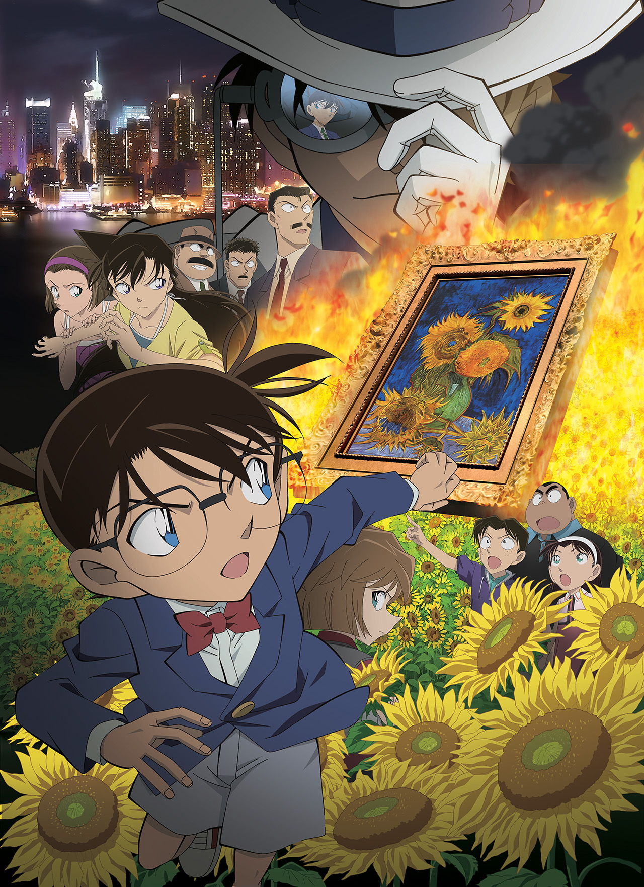 Poster for Case Closed Movie 19: The Hellfire Sunflowers