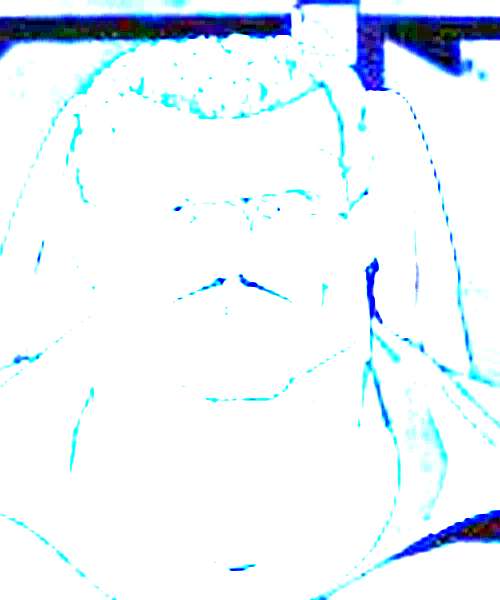 Truck driver character portrait
