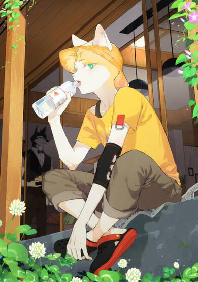 Wolf Butler and His Cat Master